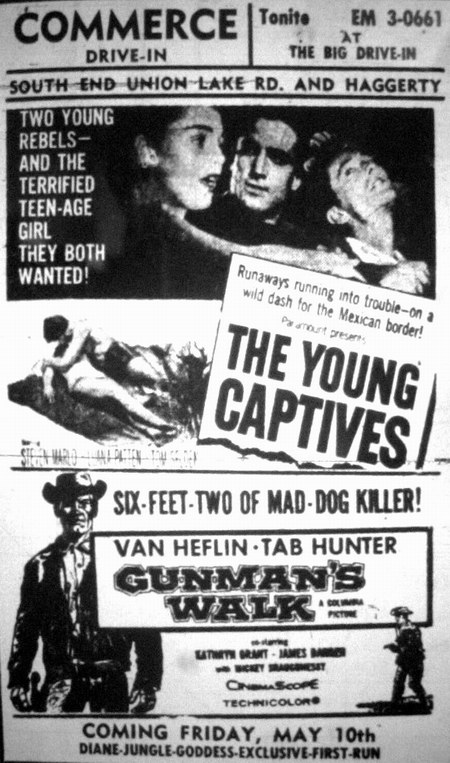 Commerce Drive-In Theatre - Early Ad From Pontiac Press (newer photo)